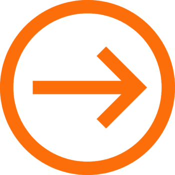 Orange arrow pointing to the right within an orange circle